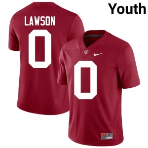 Crimson College Football Stitched Alabama Crimson Tide Youth #0 Deontae Lawson Jersey 535932-551