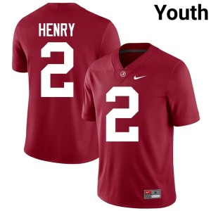 Crimson College Football #2 UA Crimson Tide Derrick Henry 2026 Youth Jersey 980023-131