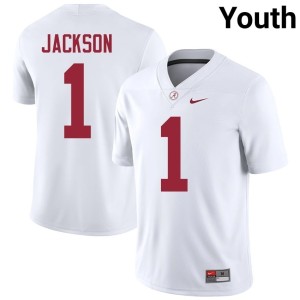 White Domani Jackson #1 2026-27 Youth University of Alabama College Football Jerseys 348606-512