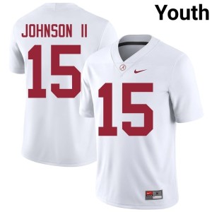 White Official Duke Johnson II UA College Football Youth #15 Jerseys 503034-633