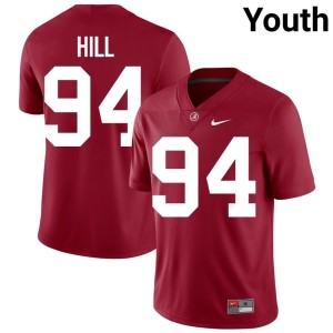 Crimson Youth Alumni Alabama Crimson Tide #94 College Football Edric Hill Jerseys 927611-554