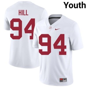 White Edric Hill College Football Alabama Youth Alumni #94 Jersey 540400-177