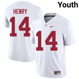White Fatutoa Henry #14 Limited Youth UA College Football Jerseys 434808-148