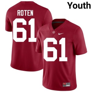 Crimson #61 Graham Roten 2026 College Football Youth Bama Jerseys 835443-189