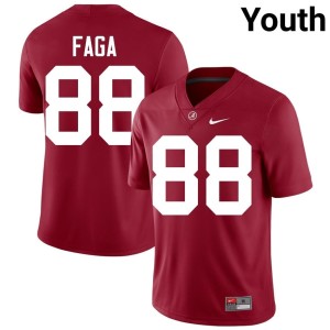 Crimson Alumni Isaia Faga University of Alabama Youth College Football #88 Jerseys 699096-313