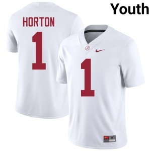 White Bama 2026-27 #1 Isaiah Horton College Football Youth Jersey 161572-882