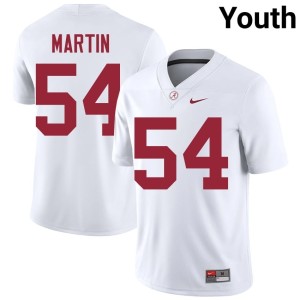 White Alabama JD Martin Youth 2026-27 #54 College Football Jerseys 938244-100