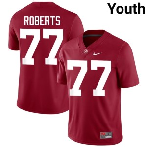 Crimson College Football Embroidery Youth Bama Jaeden Roberts #77 Jerseys 987752-839