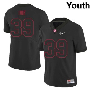 Black College Football Jake Ivie Bama #39 Youth NCAA Jersey 479170-922