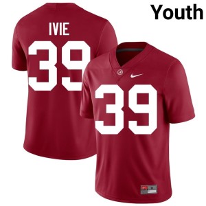 Crimson Youth #39 College Football UA Jake Ivie Replica Jersey 964065-659