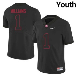 Black Youth #1 College Football Official Alabama Jameson Williams Jerseys 120531-436
