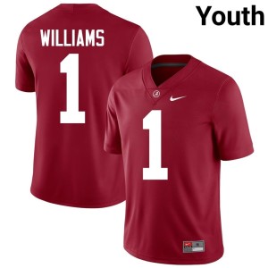 Crimson #1 Go Bama NCAA Youth Jameson Williams College Football Jersey 897441-165