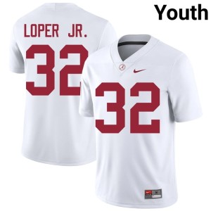 White Jay Loper Jr. Youth Alabama 2026-27 #32 College Football Jersey 564183-242