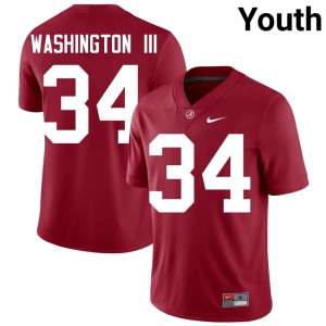 Crimson Jessie Washington III Limited #34 UA College Football Youth Jerseys 445995-964