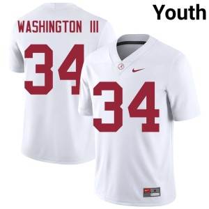 White Bama Jessie Washington III #34 College Football Alumni Youth Jerseys 833191-651