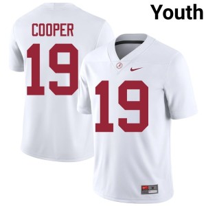 White UA Crimson Tide John Cooper Youth Official #19 College Football Jerseys 271933-611