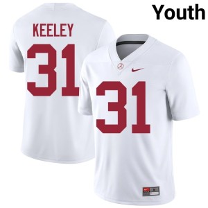 White #31 College Football Keon Keeley Youth Alumni Alabama Crimson Tide Jerseys 653759-276