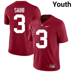 Crimson Keon Sabb Alumni College Football #3 Go Bama Youth Jersey 716818-905