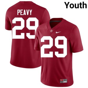 Crimson College Football #29 Kolby Peavy Youth University The Tide Jerseys 307834-204