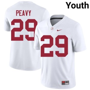 White UA Youth Limited #29 Kolby Peavy College Football Jerseys 309523-935