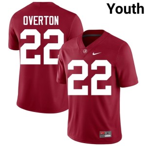 Crimson University of Alabama LT Overton College Football #22 2026 Youth Jersey 868786-667