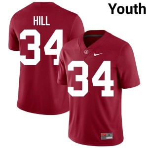 Crimson Player College Football London Hill #34 Youth Alabama Crimson Tide Jerseys 233248-749