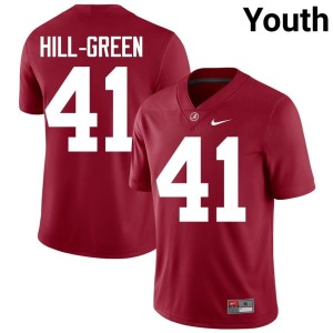 Crimson Nikhai Hill-Green Alabama Limited College Football Youth #41 Jersey 447292-967