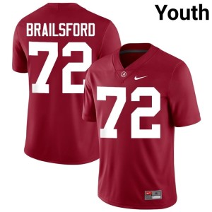 Crimson College Football Limited Roll Tide Parker Brailsford Youth #72 Jersey 985362-501