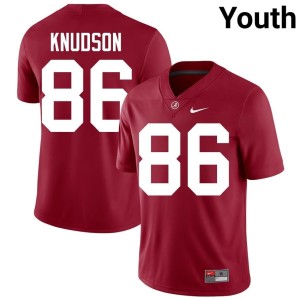 Crimson #86 2026-27 Peter Knudson Youth The Tide College Football Jerseys 844742-423