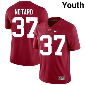 Crimson UA Peter Notaro College Football #37 Youth Replica Jerseys 489764-336
