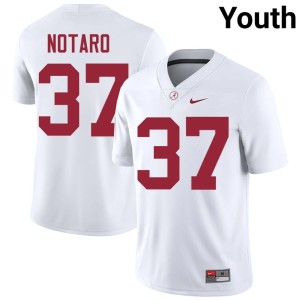 White NCAA UA Crimson Tide College Football #37 Youth Peter Notaro Jersey 834508-419