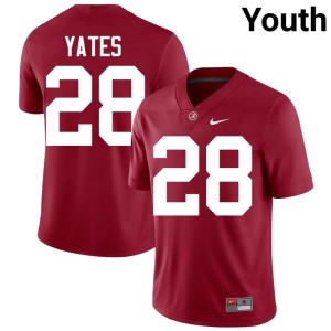 Crimson Bama 2026 Peyton Yates College Football Youth #28 Jerseys 578147-813