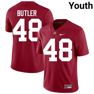 Crimson Youth College Football Official Alabama Crimson Tide #48 Prince Butler Jerseys 388450-170
