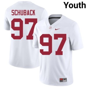 White #97 College Football Replica Reid Schuback Youth Alabama Crimson Tide Jerseys 949171-126