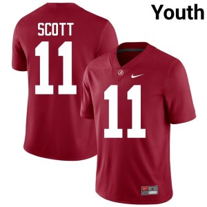 Crimson College Football Rico Scott #11 UA Crimson Tide 2026-27 Youth Jerseys 967732-711
