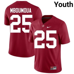 Crimson UA Crimson Tide NCAA #25 College Football Youth Steve Bolo Mboumoua Jersey 340997-624