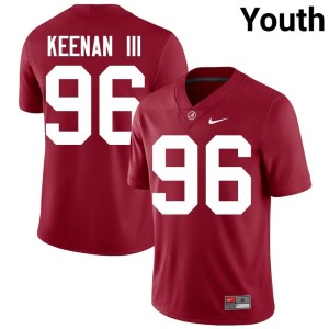 Crimson University Tim Keenan III Youth #96 Alabama College Football Jerseys 903461-323