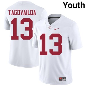 White UA Tua Tagovailoa Youth #13 Limited College Football Jersey 188378-585
