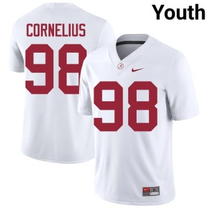 White Alabama Crimson Tide #98 College Football Tucker Cornelius 2026 Youth Jerseys 241480-645