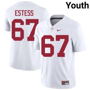 White Go Bama College Football #67 Youth High School Wade Estess Jerseys 752885-827