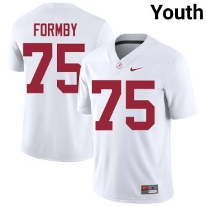 White Alabama Crimson Tide Wilkin Formby Youth College Football Limited #75 Jersey 332045-618