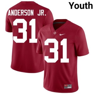Crimson #31 Go Bama University Youth Will Anderson Jr. College Football Jerseys 179269-259