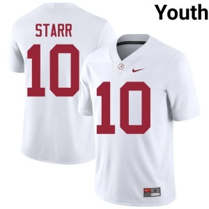 White University of Alabama Youth #10 NCAA Bart Starr College Football Jersey 232644-706