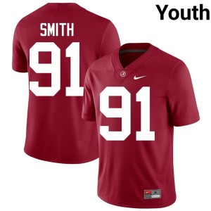 Crimson Crimson Tide University Caleb Smith College Football Youth #91 Jersey 466358-901