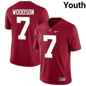 Crimson Youth Caleb Woodson #7 College Football 2026-27 The Tide Jerseys 192797-101
