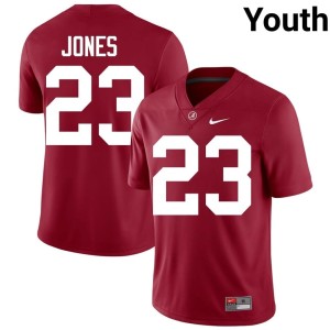 Crimson #23 Youth College Football Embroidery Cayden Jones Bama Jerseys 997734-557