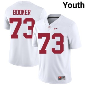 White Bama College Football Youth Chris Booker Official #73 Jersey 554429-992