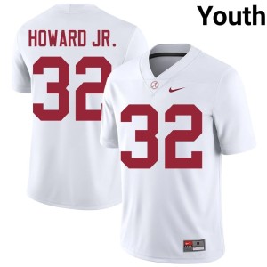 White Go Bama Youth Stitched College Football Corey Howard Jr. #32 Jerseys 509356-991