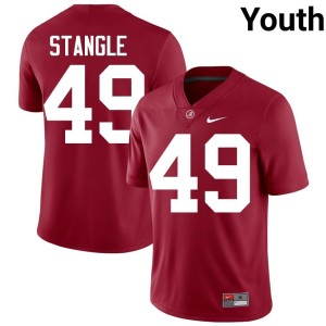 Crimson Youth NCAA College Football #49 The Tide Ethan Stangle Jerseys 526703-142