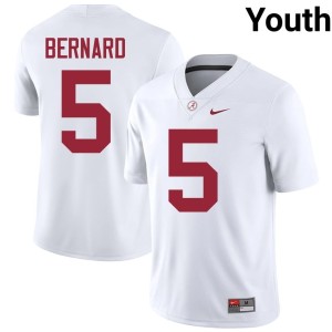 White Go Bama High School #5 College Football Youth Germie Bernard Jerseys 553261-316
